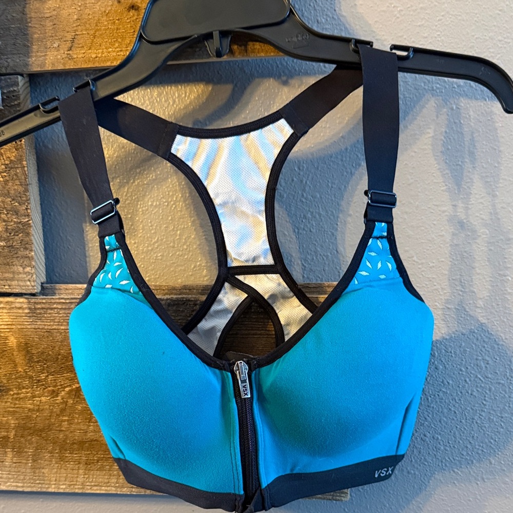 Victoria's Secret Teal and Black Sports Bra